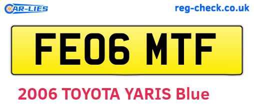 FE06MTF are the vehicle registration plates.