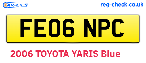FE06NPC are the vehicle registration plates.