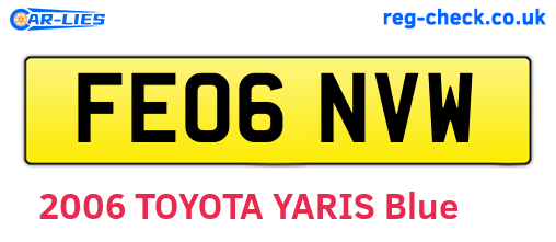 FE06NVW are the vehicle registration plates.