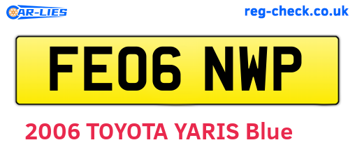 FE06NWP are the vehicle registration plates.