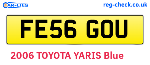 FE56GOU are the vehicle registration plates.