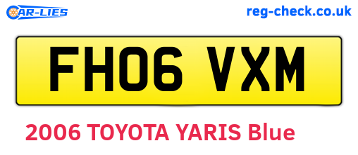 FH06VXM are the vehicle registration plates.