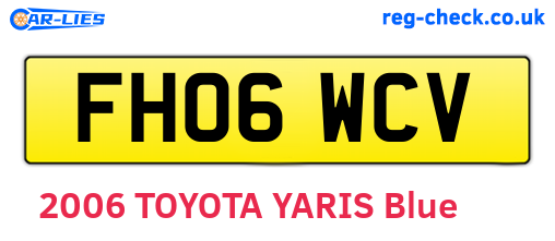FH06WCV are the vehicle registration plates.