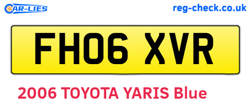 FH06XVR are the vehicle registration plates.