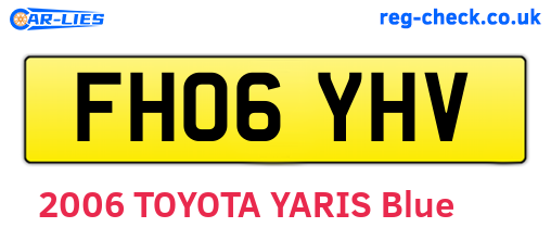 FH06YHV are the vehicle registration plates.