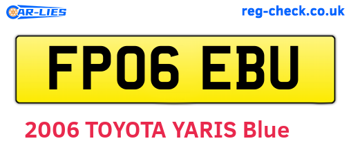 FP06EBU are the vehicle registration plates.
