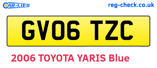 GV06TZC are the vehicle registration plates.