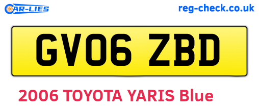GV06ZBD are the vehicle registration plates.
