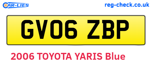 GV06ZBP are the vehicle registration plates.