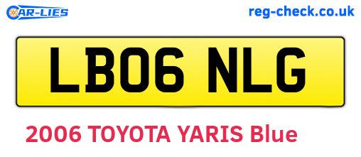 LB06NLG are the vehicle registration plates.