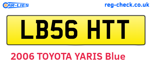 LB56HTT are the vehicle registration plates.