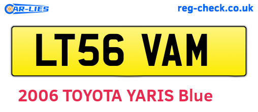LT56VAM are the vehicle registration plates.