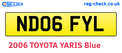 ND06FYL are the vehicle registration plates.