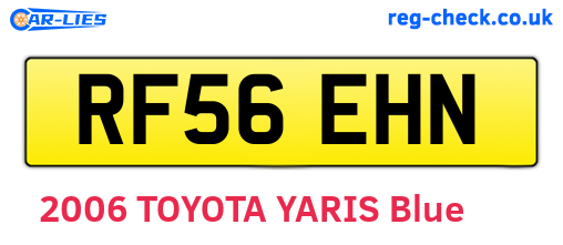 RF56EHN are the vehicle registration plates.