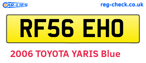 RF56EHO are the vehicle registration plates.
