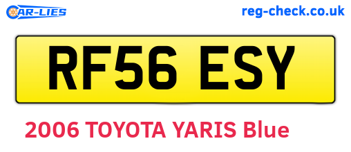 RF56ESY are the vehicle registration plates.