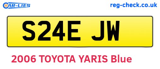 S24EJW are the vehicle registration plates.