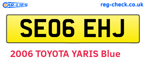 SE06EHJ are the vehicle registration plates.