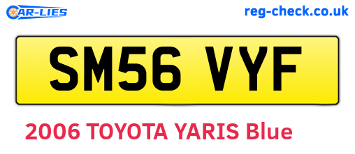 SM56VYF are the vehicle registration plates.