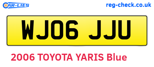 WJ06JJU are the vehicle registration plates.