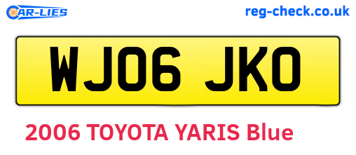 WJ06JKO are the vehicle registration plates.