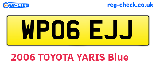 WP06EJJ are the vehicle registration plates.
