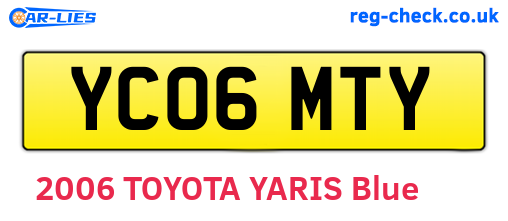 YC06MTY are the vehicle registration plates.