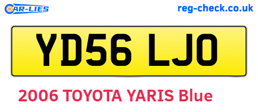 YD56LJO are the vehicle registration plates.