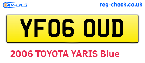 YF06OUD are the vehicle registration plates.