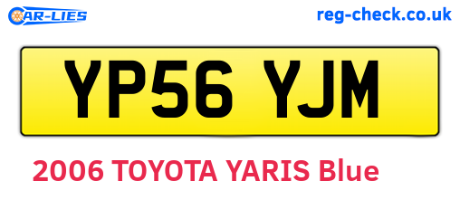YP56YJM are the vehicle registration plates.