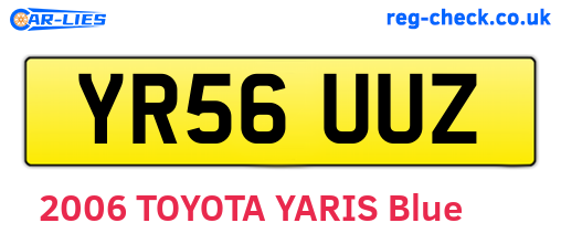 YR56UUZ are the vehicle registration plates.