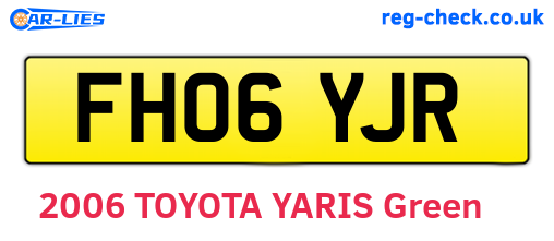 FH06YJR are the vehicle registration plates.