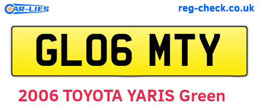 GL06MTY are the vehicle registration plates.