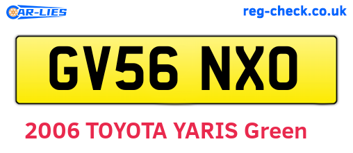 GV56NXO are the vehicle registration plates.
