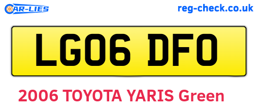 LG06DFO are the vehicle registration plates.