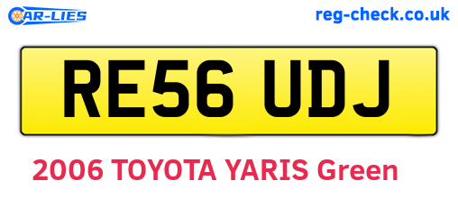 RE56UDJ are the vehicle registration plates.