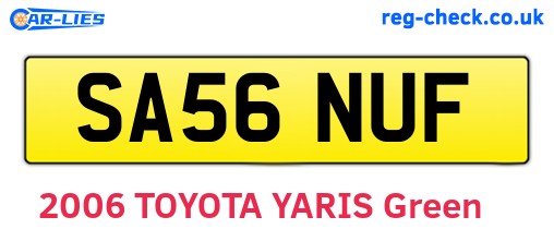 SA56NUF are the vehicle registration plates.