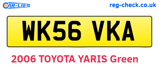 WK56VKA are the vehicle registration plates.