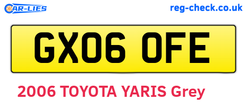 GX06OFE are the vehicle registration plates.