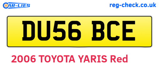 DU56BCE are the vehicle registration plates.