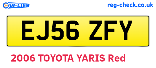 EJ56ZFY are the vehicle registration plates.