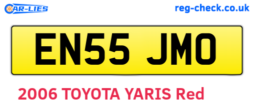 EN55JMO are the vehicle registration plates.