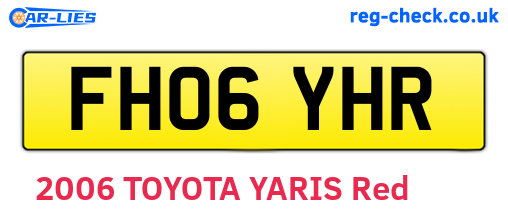 FH06YHR are the vehicle registration plates.