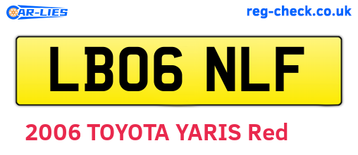 LB06NLF are the vehicle registration plates.