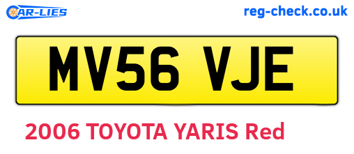 MV56VJE are the vehicle registration plates.