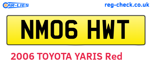 NM06HWT are the vehicle registration plates.