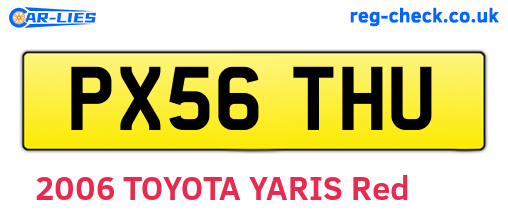 PX56THU are the vehicle registration plates.
