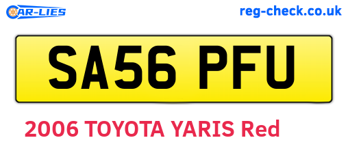SA56PFU are the vehicle registration plates.