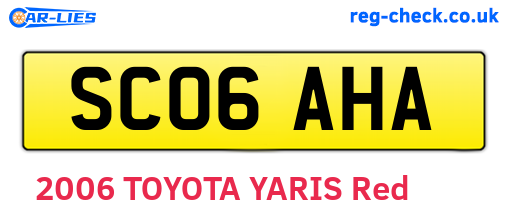 SC06AHA are the vehicle registration plates.