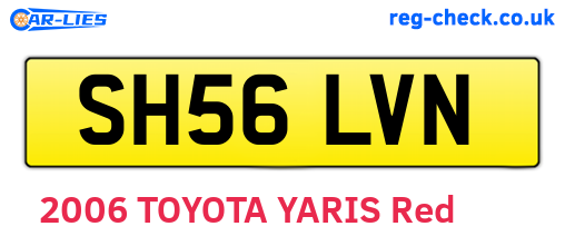 SH56LVN are the vehicle registration plates.